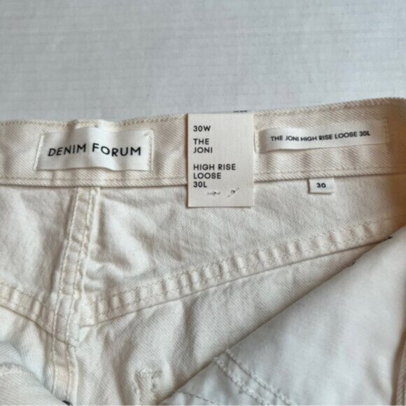 Aritzia   NEW Denim Forum The Joni High Rise Loose  High-waisted jeans Bone - Picture 8 of 13